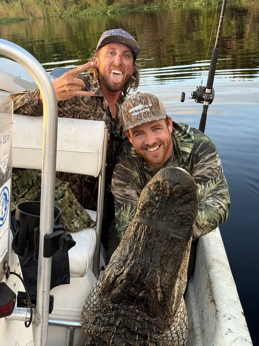 Florida Panhandle Guided Alligator Hunts 2 gator hunt guides boat 1 - Panama City Pontoon Rentals and Jet Ski Tours