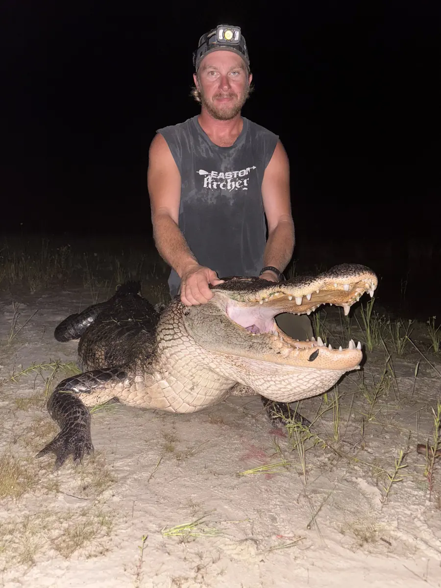 Florida Panhandle Guided Alligator Hunts 4 gator hunt night 1 - Panama City Pontoon Rentals and Jet Ski Tours